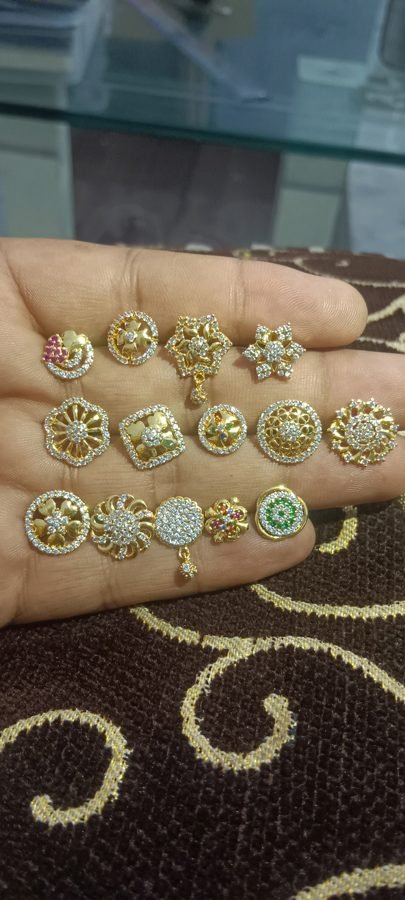 Square Stone Studs